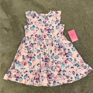 Ruffle Butts Pink and Purple Floral Dress